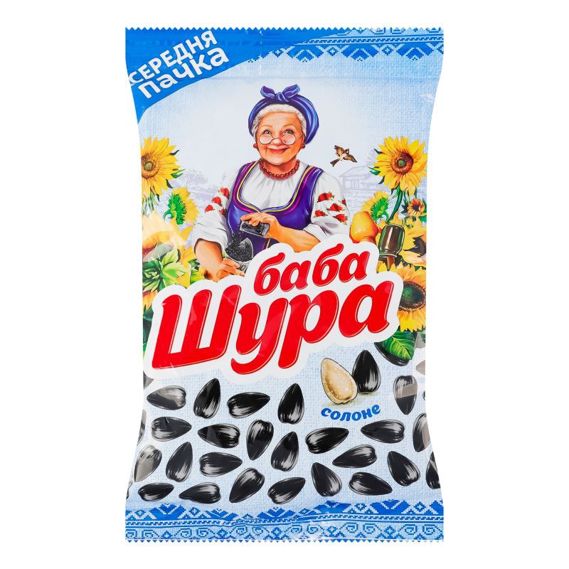 Насіння смажене Баба Шура 110г солоне смаж